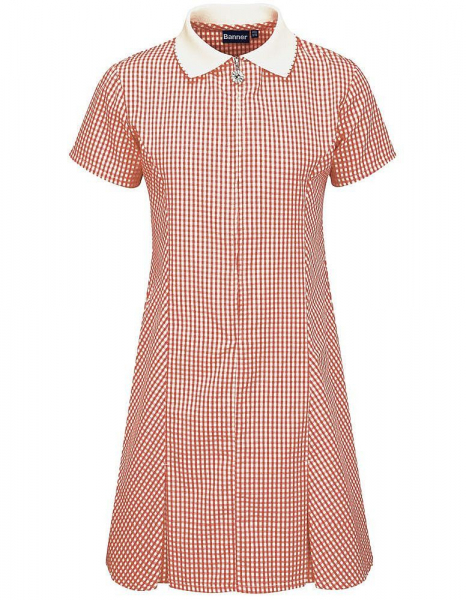 Red Summer Gingham Dress